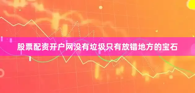 股票配资开户网没有垃圾只有放错地方的宝石